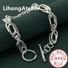 Classic 925 Silver Bracelet Double Link Bracelet For Women Men Jewelry Gift