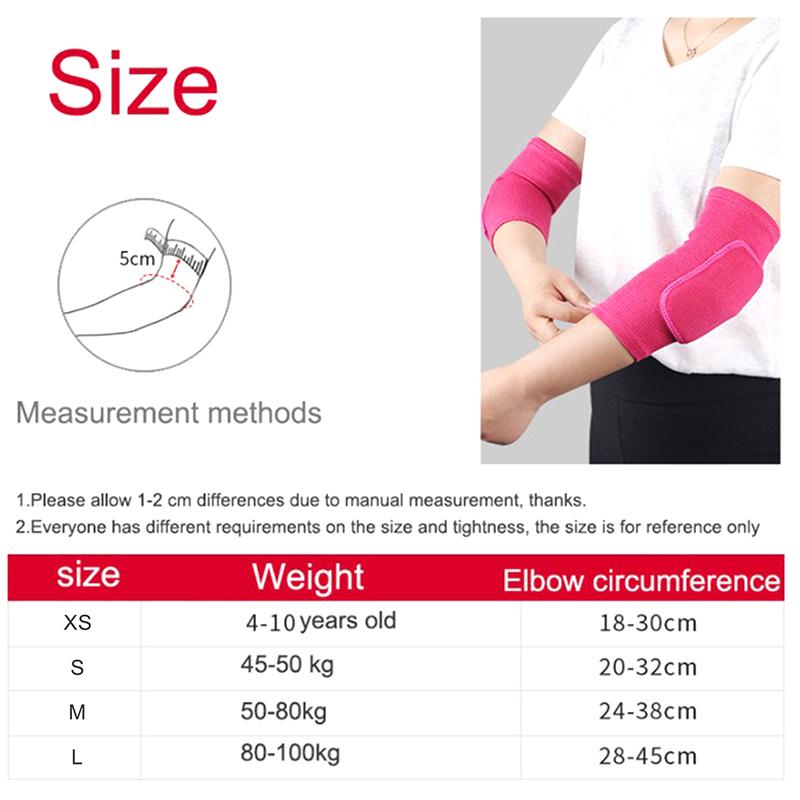 2Pcs Elastic Elbow Pads Thickened Sponge Elbow Knee Protectors Guard Basketball