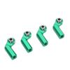 4 Set RC Link Rod End Alloy M4 Curved CW 7mm Ball Joint Head Set for 110 Model Car Green