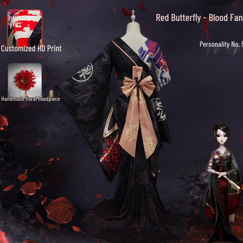 Identity V Red Butterfly Fishtail Cosplay Costume for Women