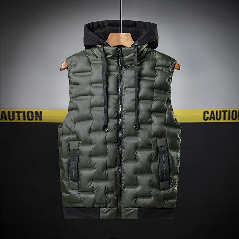 Men's Thickened Cotton Vest - Warm Sleeveless Outerwear for Autumn/Winter (MJ915)