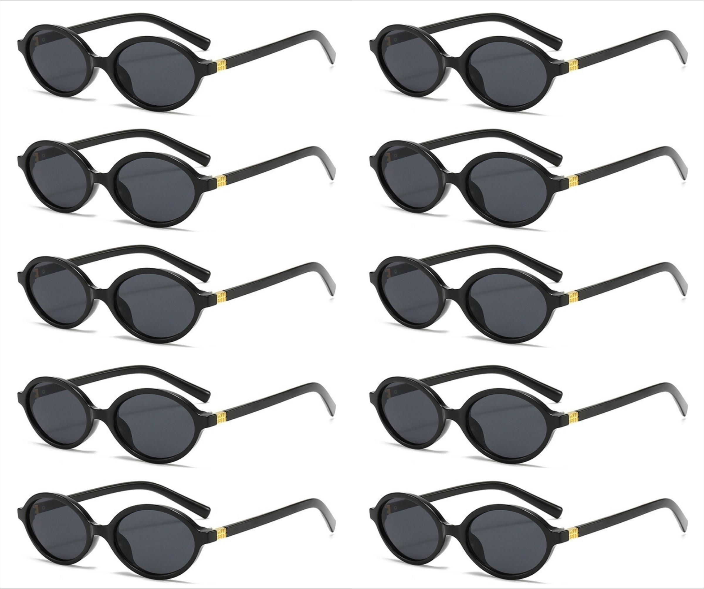 10 шт. Модные корейские милые крутые пикантные женские мужские солнцезащитные очки Ретро овальные модные очки