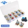 10sets WH148 15mm 3pin Linear Potentiometer Kit 1K 2K 5K 10K 20K 50K 100K 250K 500K 1M Rotary Potentiometers Set with Knob Cap