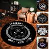 Cat Round Rug Satanic Cat Goat Impaled Throne Bedroom Area Atheist Household Bath Mat Black Carpet Living Room Home Decoration
