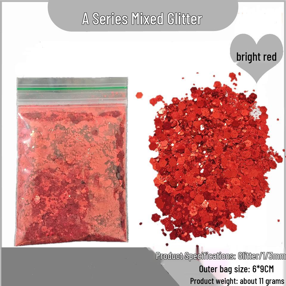 Glitter para Nail Art Transfronteiriço Lantejoulas 1/3MM - Cores Básicas para DIY Estilo Nightclub Palco Gotejamento de Resina.