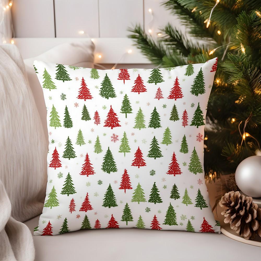 Heimdeko Goldener Hirsch Weihnachten Schneeflocke Kissenmuster Kissenbezug Geeignet für Sofa Schlafzimmer Auto Kissenbezug