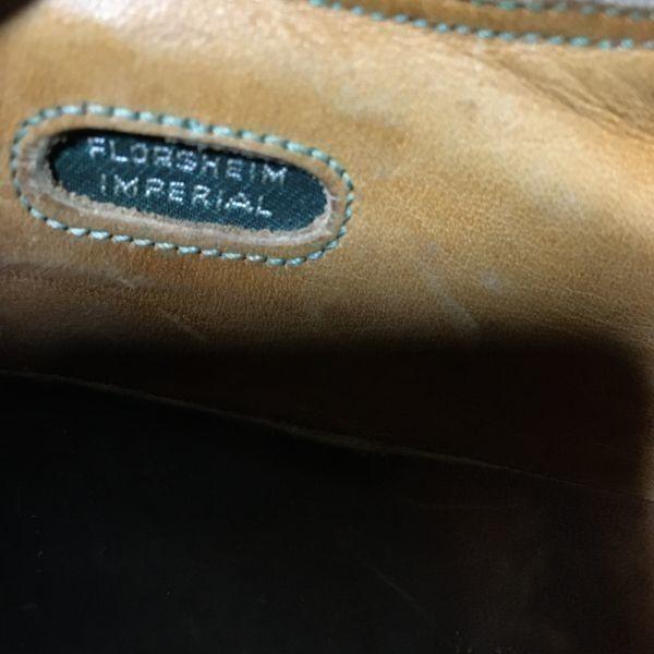 Vyrobeno 1968? FLORSHEIM Kenmoor Boty Long Wingtip Velikost 10.5C (27.027.5cm) Imperial Vintage Pánské(POUŽITÝ)