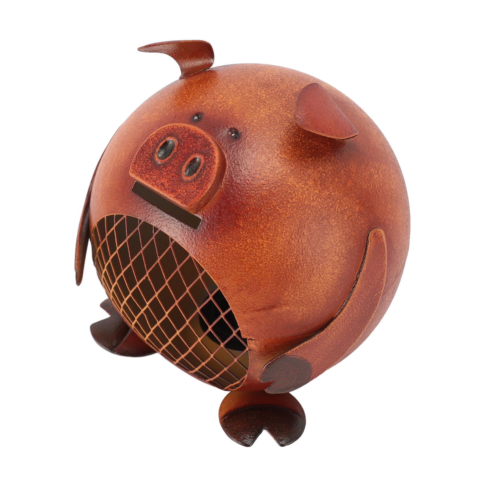 

Копилка для животных, милая декоративная свинья, винтажная металлическая копилка для спальни, гостиной