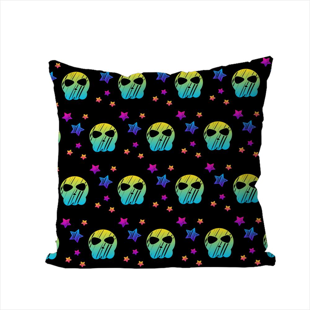 Neon Ghost Pillow Case For Car Sofa Decorative Home Doublesided Print Plush Square Throw Pillow Cushion Cover