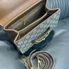 Neue Retro-Mode bedruckte tragbare Satteltasche Schulter Crossbody Achselnische