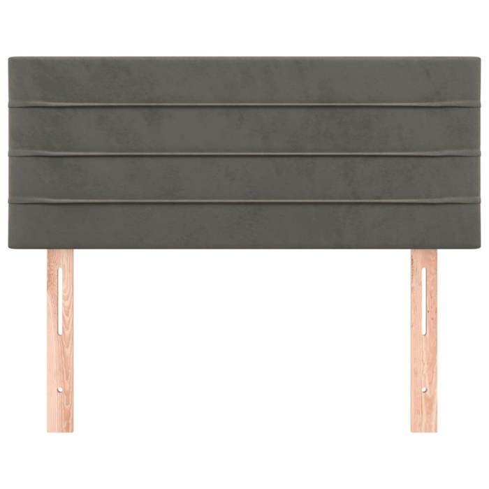 VidaXL Tête de Lit Meuble de Chambre à Coucher Accessoire de Lit Simple Tête de Cadre de Lit Intérieur Gris Foncé 346139