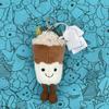 Neuer Schneemann JC Marshmallow Plüschtier, Kleiner Kirsch-Anhänger, Kleine Schildkröte Plüschtier, Croissant, Kleiner Pinguin JC Taschenanhänger