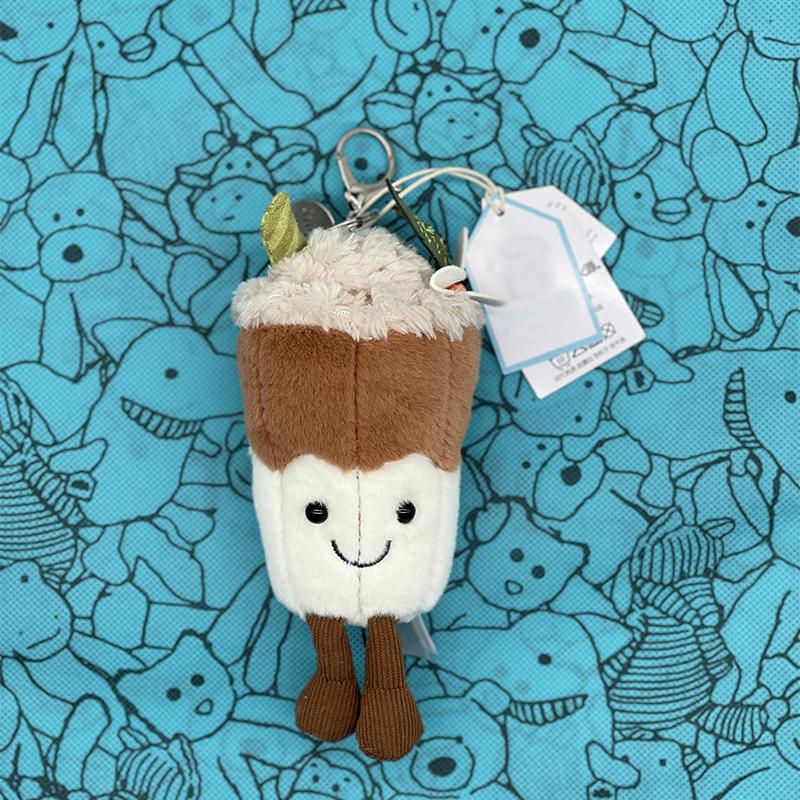 Neuer Schneemann JC Marshmallow Plüschtier, Kleiner Kirsch-Anhänger, Kleine Schildkröte Plüschtier, Croissant, Kleiner Pinguin JC Taschenanhänger