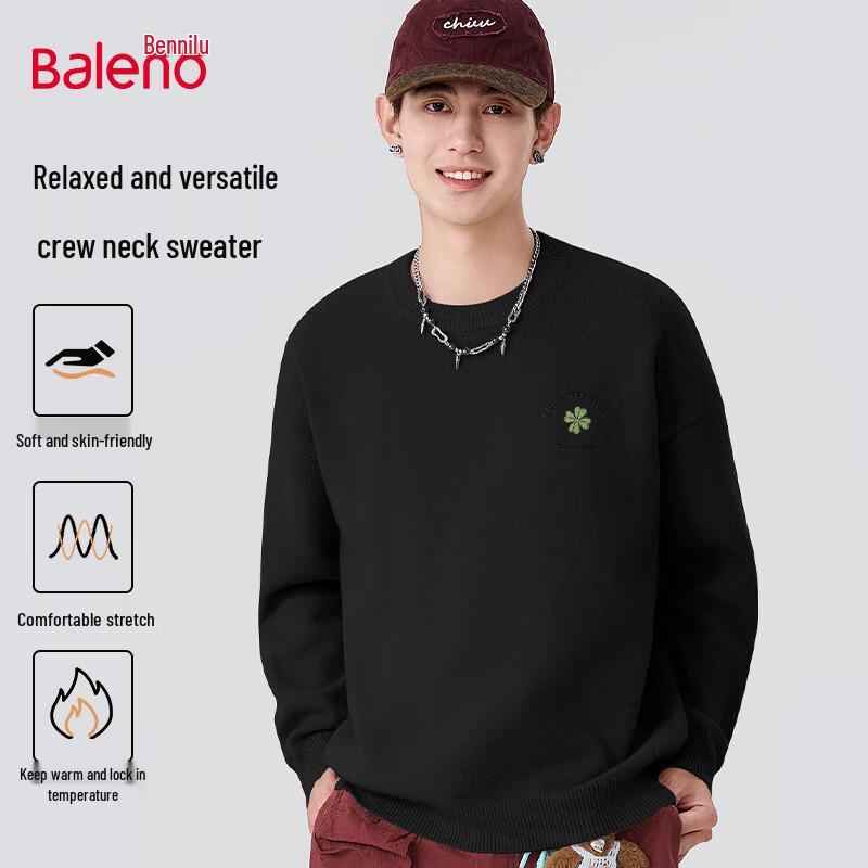 

Baleno Men s 2025 Autumn/Winter Round Neck Knit Sweater 3XL
