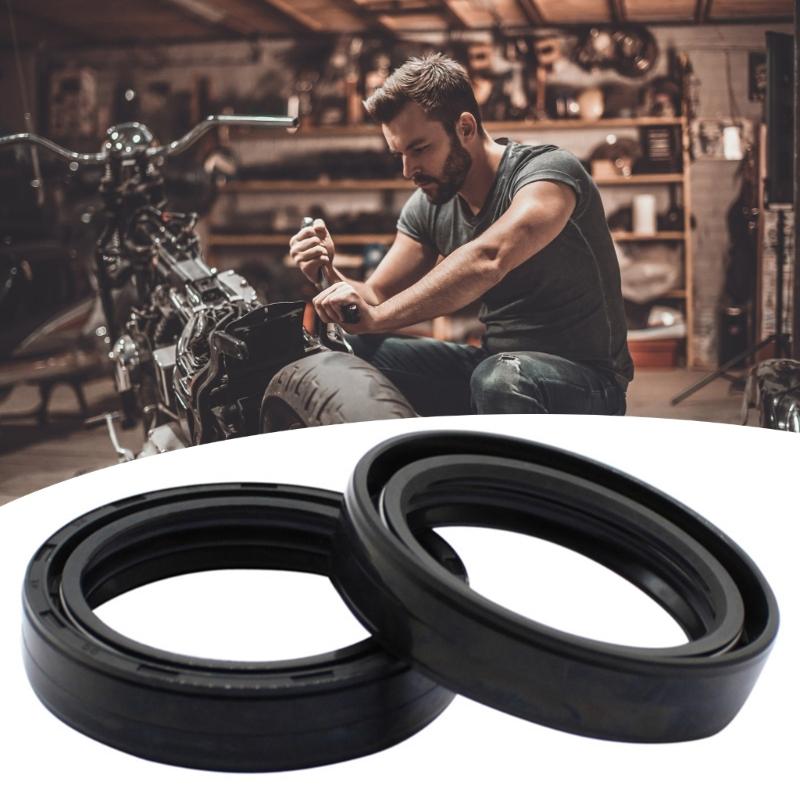 Tool Free Installation Motorcycle Front Fork Oil Seal Set with Spring Loaded Lip and Dust Guard For 125-250cc Various Models