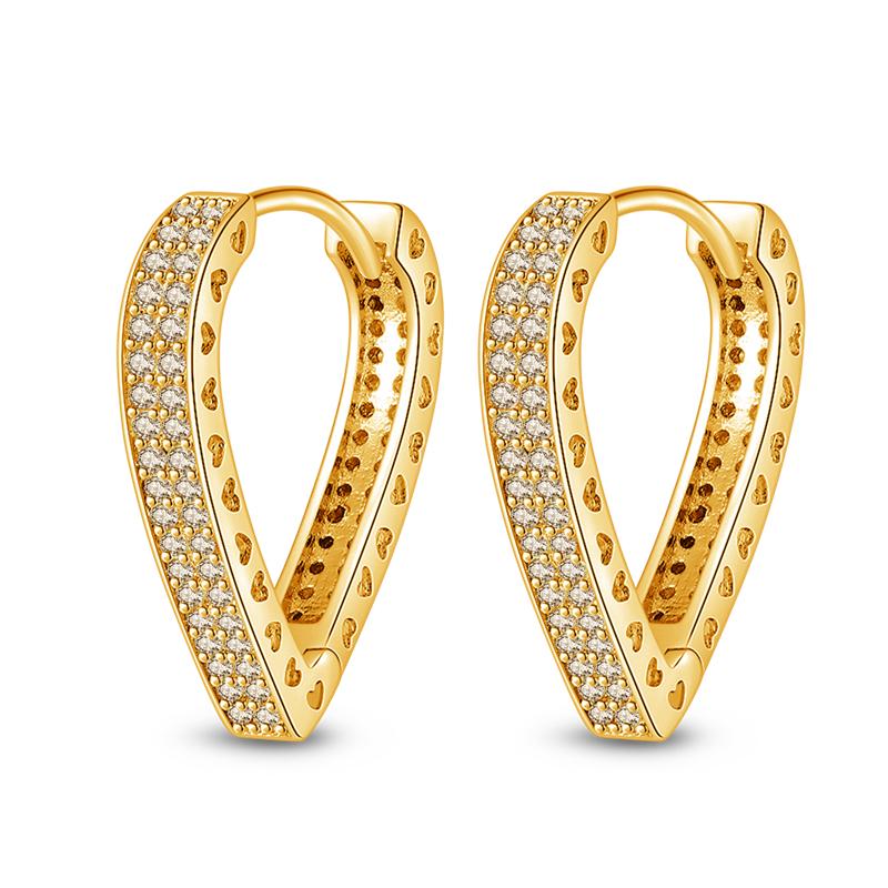 925 Silver Colorful Zircon Rose Gold Star Moon Women Earrings Brilliant Wedding Engagement Star Earrings Jewelry Gifts