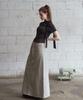 Apoem Canvas Belted Long Skirt (2C)