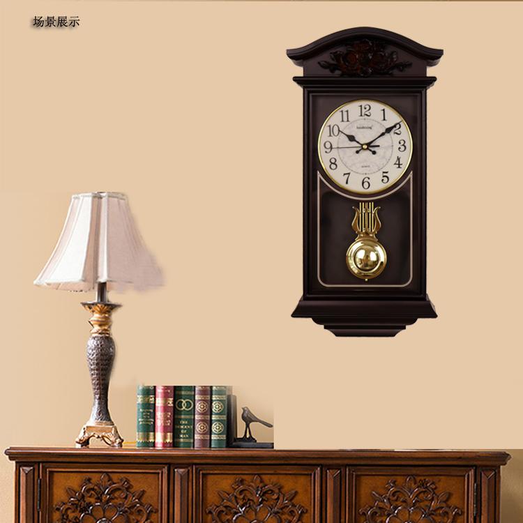 Chinese Large 3D Wall Clock Vintage Living Room European Pendulum Clock Wall Luxury Antique Retro Pendule Mural Loft Decor SC322
