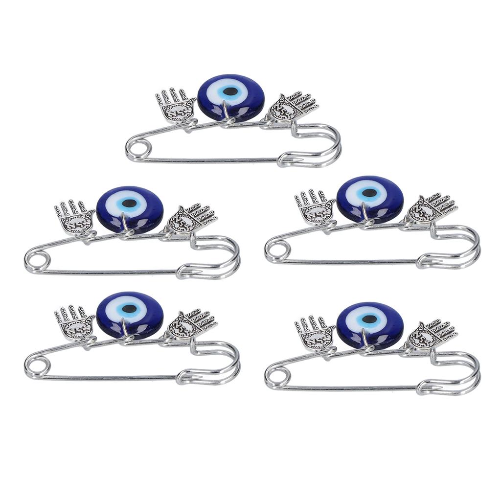 5Pcs Evil Eye Pin Good Luck Unique Design High Durability Premium Material Brooch for Home Party Dating