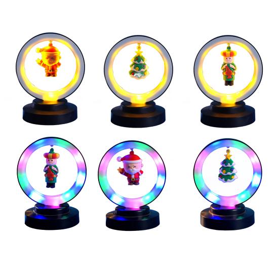 Christmas Night Light Decoration Hanging Santa Claus Xmas Tree Figurine LED Table Lamp Holiday Party Home Bedroom Desktop Decorative Light