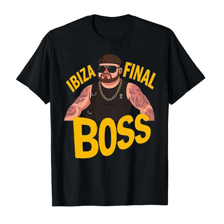 Funny Viral Bower Haircut Ibiza Final Boss Meme Club Summer T-shirt For Men Women 100% Cotton T Shirts Short Sleeve Tops P386