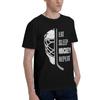 Eat Sleep Hockey Repeat 100 Cotton Casual Breathable Confortable Summer Mens Clothing Brands Mens Shirt
