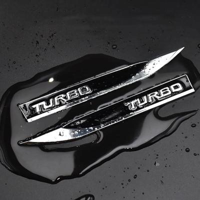 2ks 3D Metal Alloy Turbo Logo Boční blatník Emblém Odznak Samolepka Styling auta pro Seat FR Leon Ibiza Altea Cupra Exe