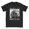 Adopt A Cat Opossum Japanese Graphic T Shirt Harajuku T Shirts Short Sleeve Aesthetic Tshirt Summer Cotton O Neck Top Tees