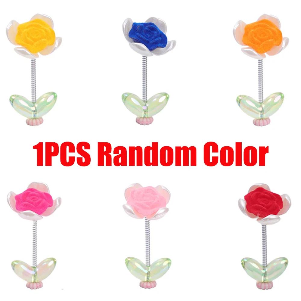 

Мини-украшения для автомобиля, центральная консоль автомобиля, подвеска в виде качающейся головы, роза, с двухсторонней клейкой лентой, серия Healing