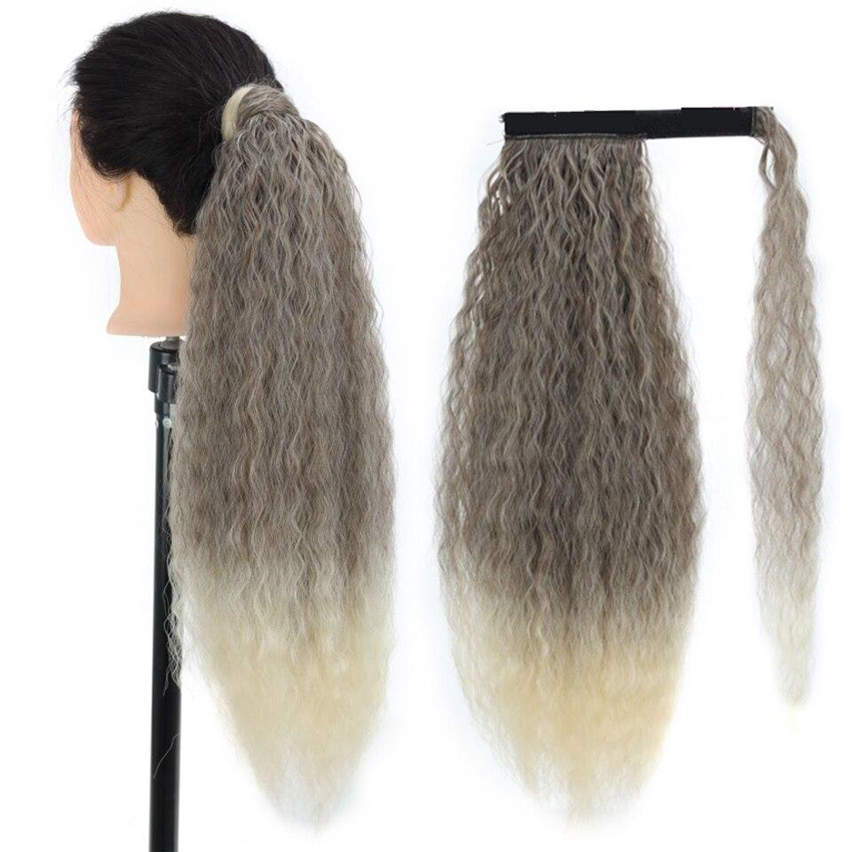 LUPU Synthetic Super Long Straight Drawstring Ponytail Hairpiece High Temperature Fiber Clip In Hair Extensions Pony Tail