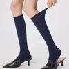 Korean White Polka Dot Knee High Socks JK High Tube Pile Sock Gray Small Round Dot High Tube Socks with Small Leather Shoes