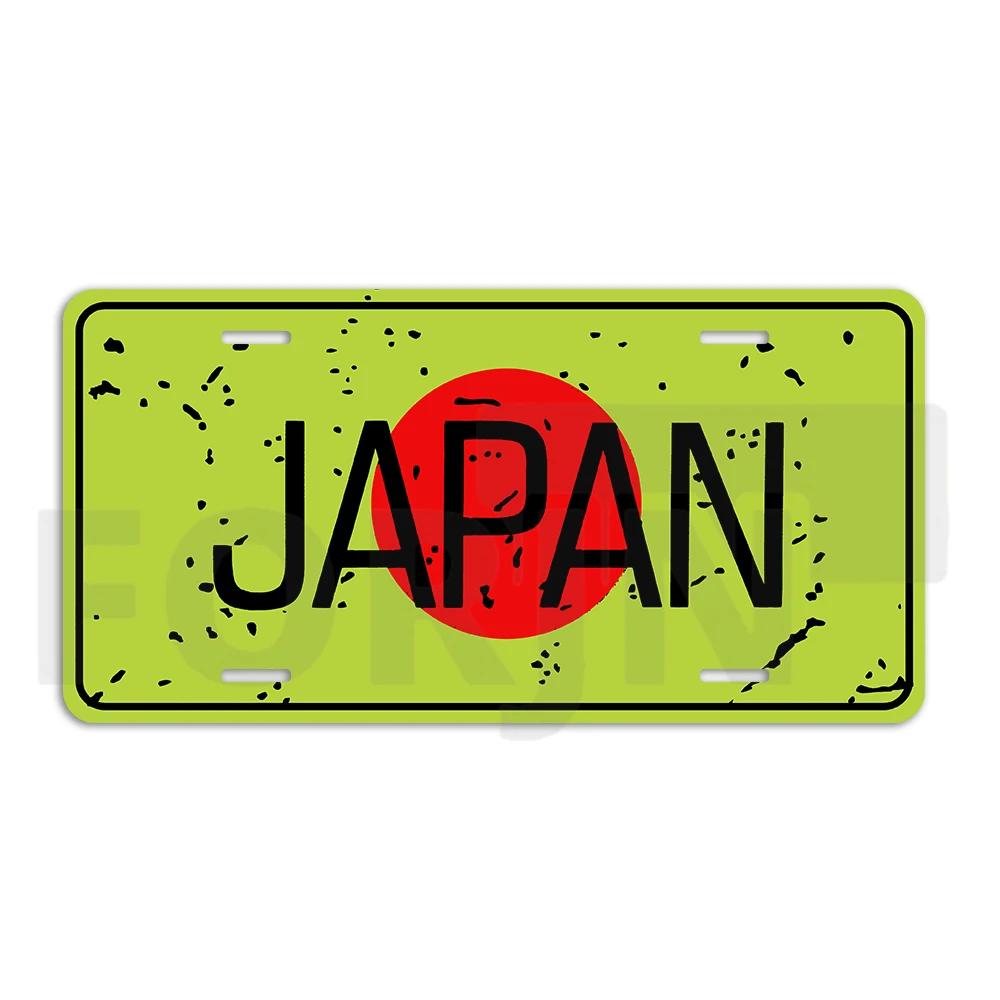 სტილის ნომერი იაპონური ლიცენზიის ალუმინის ფირფიტა Tag ავტო მორთულობა მანქანის აქსესუარები ავტოფარეხი სახლის სასწავლო ბარის დეკორი