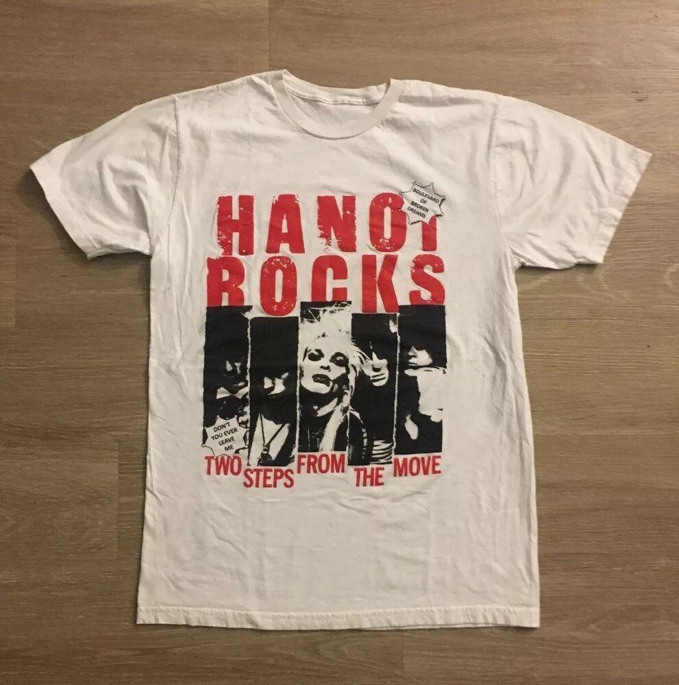 Hanoi Rocks two steps from the move Rock Cotton White Men S-234XL T-shirt Unisex T-Shirt XXXXL
