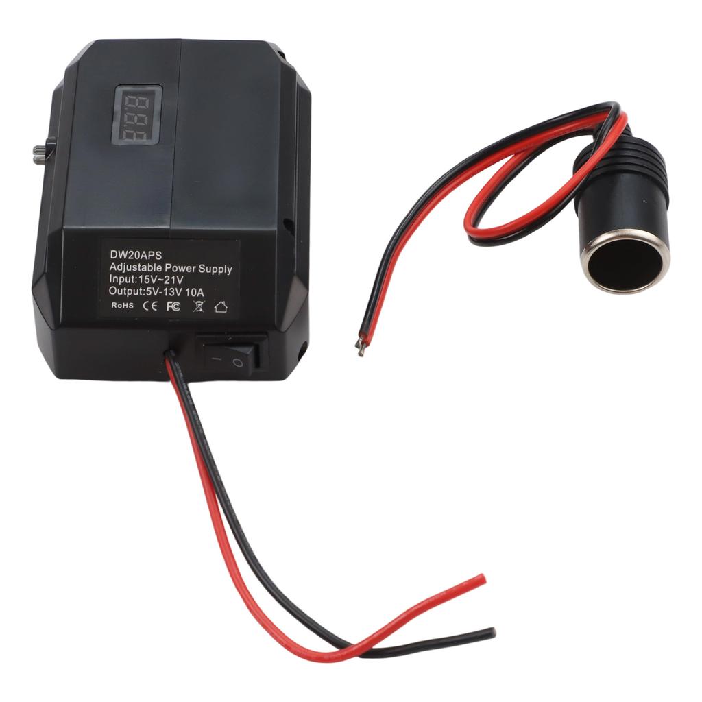 18V To 12V Power Adapter for Car Appliances Step Down Converter for DCB200 and For BL1815B; Lightweight and Portable
