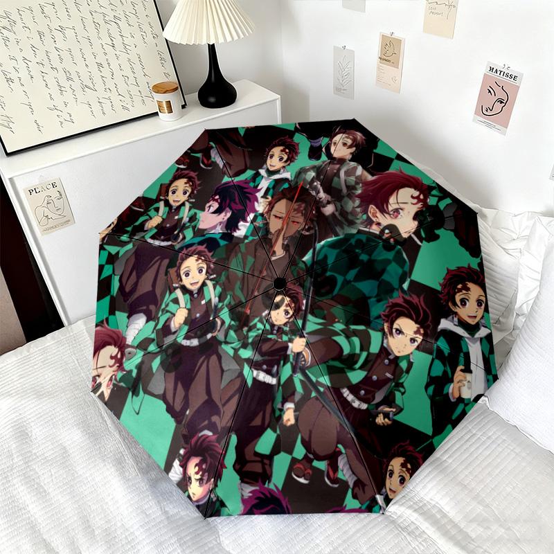 Japanese-style cartoon Demon Slayer Kamado Tanjiro & Kamado Nezuko umbrella including home travel and outdoor activities Multi functional umbrella 24