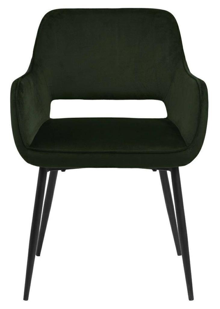 Ranja UPHOLSTERED CHAIR, olive green, METAL LEGS