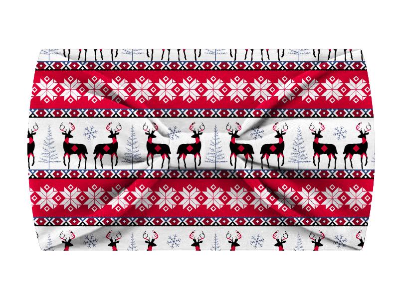 Cross-Border Christmas Print Yoga Waist Headband - 15CM Wide, High-Elastic, Sweat-Absorbing Hair Tie