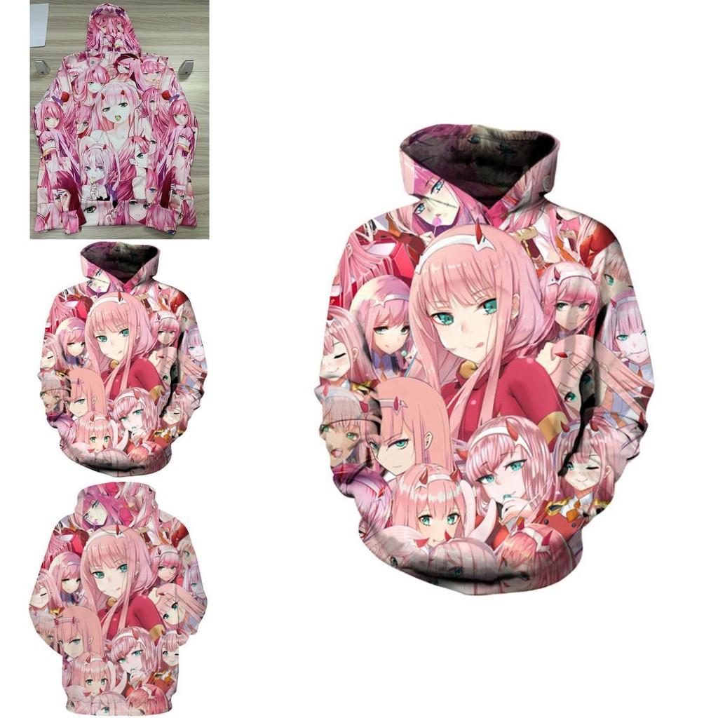 Cozy And Stylish Anime Darling In The Franxx Zero Two Pattern Unisex Hoodie