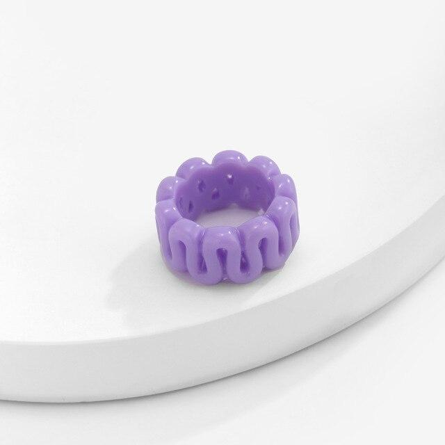 Latest Cartoon Frog Rings For Men Voguish Stylish Adorable Frog Resin Material Women 'S Rings Acrylic Animal Band Jewelry Couple RingsFashion Rings