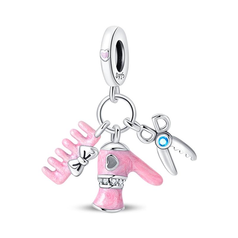 Copper Koi Fish Charms Star Moon Alarm Clock Pendants Beads Jewelry Fit Mula Original Bracelet For Women Diy