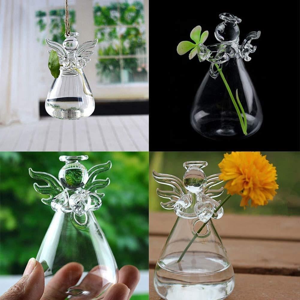 Transparent Angel Vase Crystal Glass Vase Flower Arrangement  Hydroponic Container Home Decoration