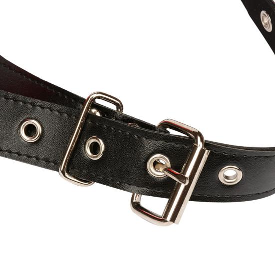 Adult Faux Leather Harness Strap-on Willy Silicone Dildo Masturbation Sex Toy