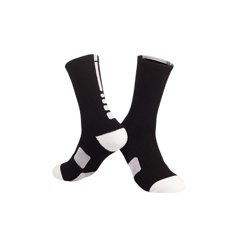 Professional Basketball Socks Non-Slip Elite High-Top Towel Bottom Actual Combat Sports Socks Breathable Medium Tube Training Socks