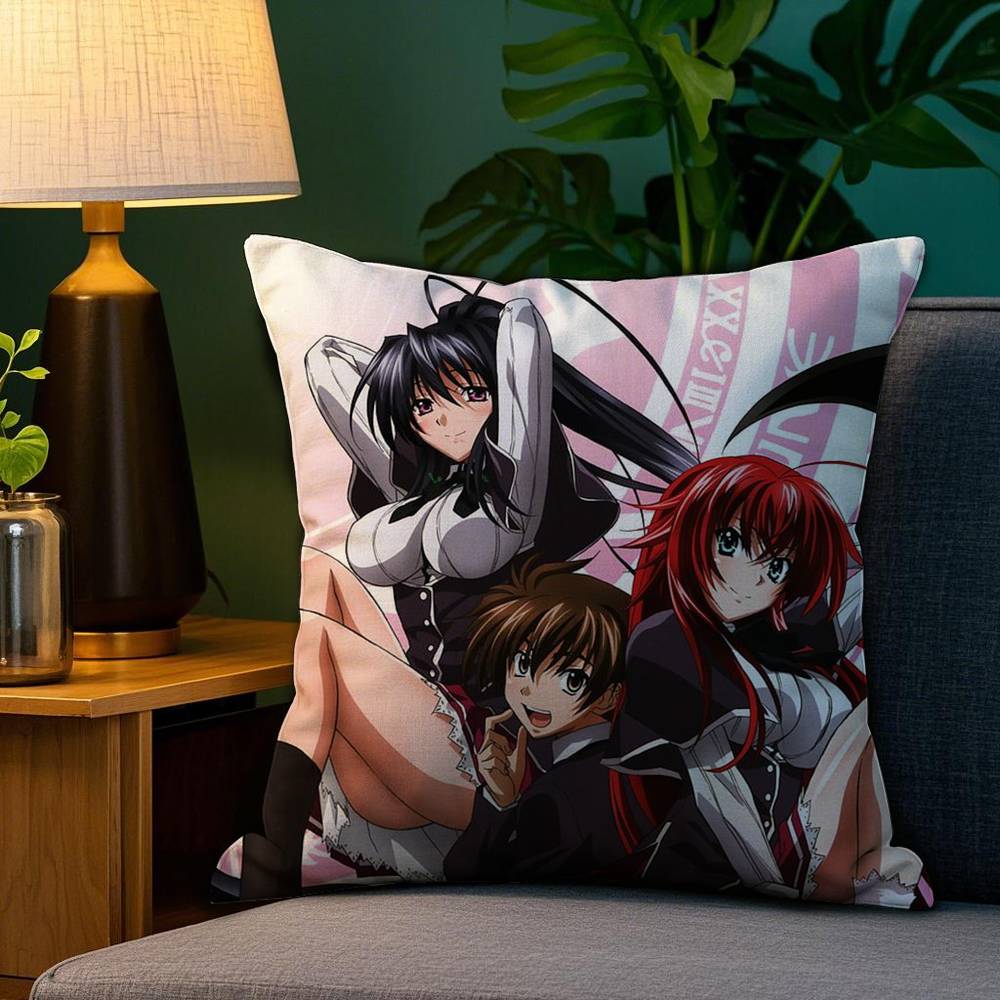 H-High School DxD Pillow Case Plush Fabric Soft Double Sided Print Sofa Cushion Cover Throw Pillow Covers
