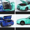 1/24 Nissan GTR R34 Skylin Modified Car Alloy Car Model Sound and Light Children's Toy Collectibles Birthday Gift