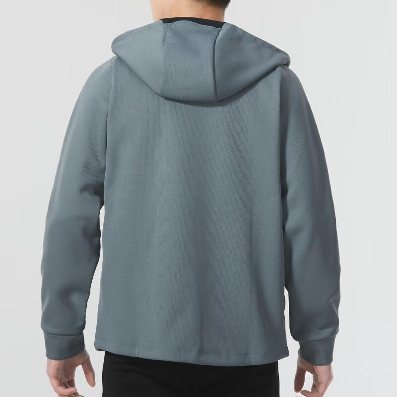 Nike Solid Color Casual Raglan Sleeve Hooded Long Sleeve Jacket Men Jackets Blue Gray FN3057-084