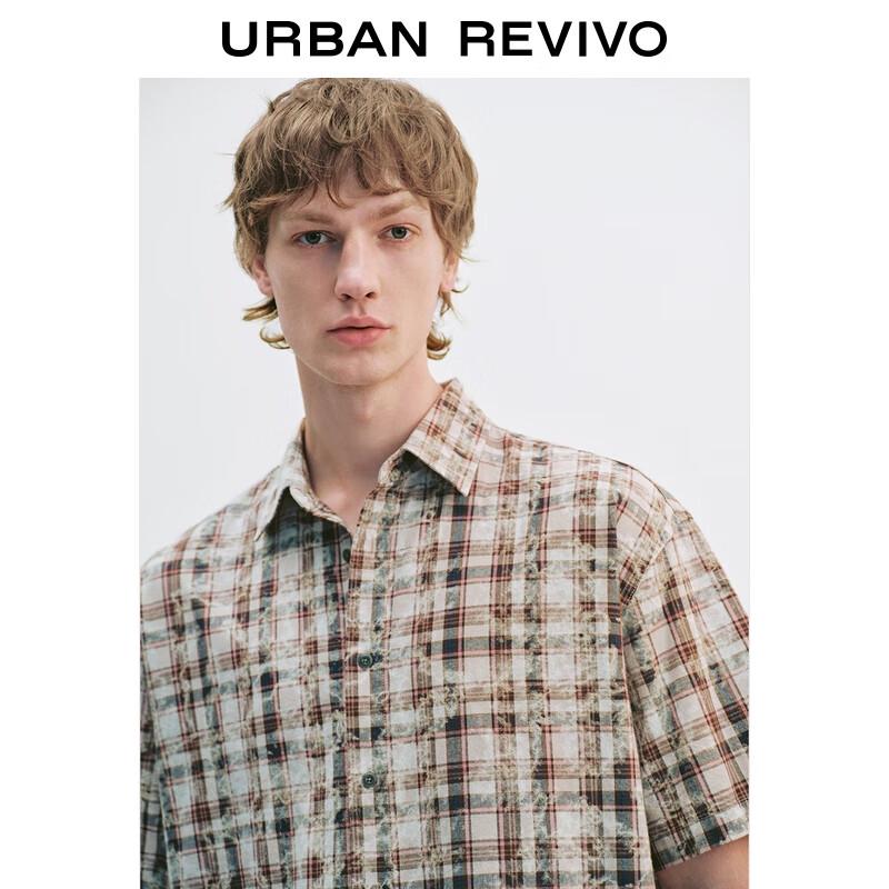 UR Women's Retro Plaid Short Sleeve Button-Up Shirt