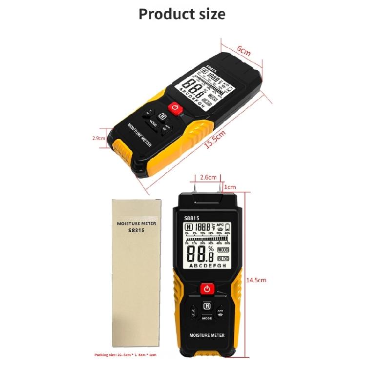 High Accuracy Wood Moisture Meter With LCD Digital Display Portable ABS Body For Construction Projects Home Renovators