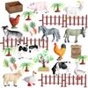 Montessori Animal Models & Farm Fence Educational Toy Set for Kids