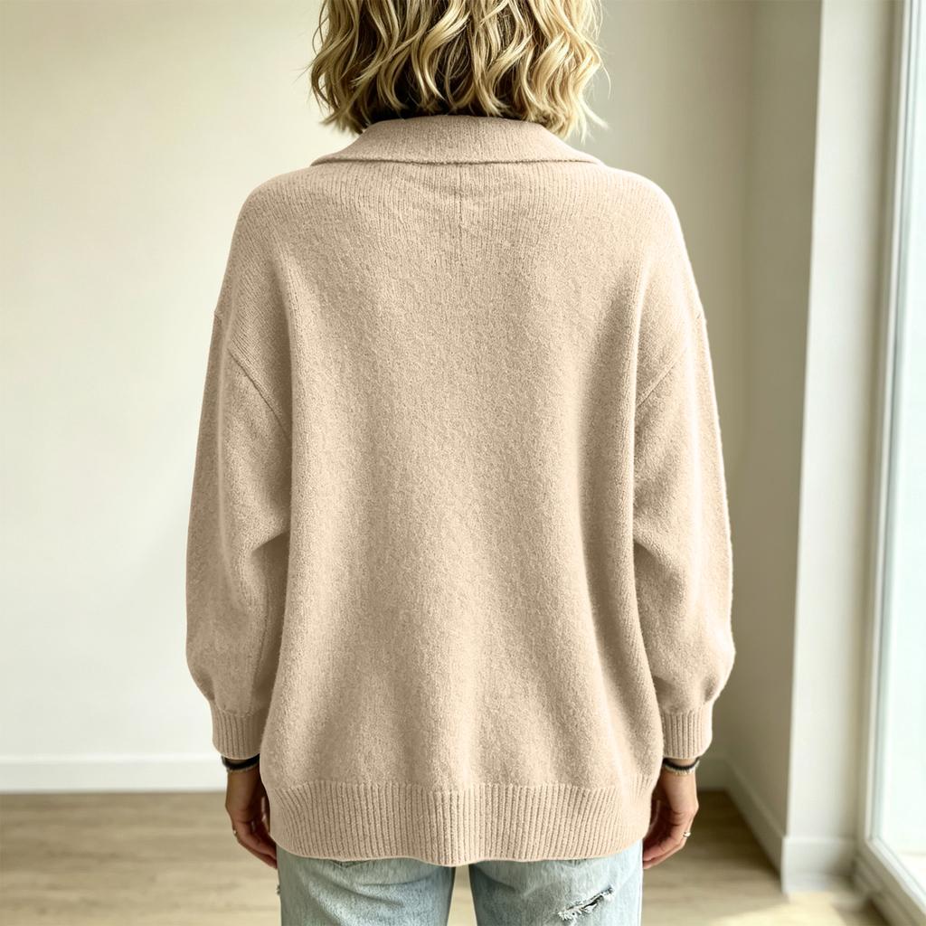 Dames gebreide vest trui met knopen aan de voorkant en reverskraag, Kleur Casual Herfst Winter
